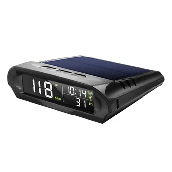 1 lülitage GPS-Spidomeeter lubatud kiiruse ületamise Alarm Kaugus Kõrgus Head Up Display Solar Car Aeg Kõrgus Temperatuur Kiirus Alarm