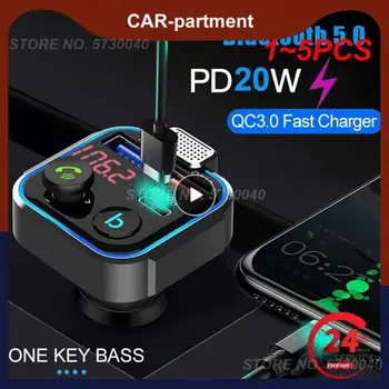 1~5TK Auto Bluetooth-5.0 FM Saatja Auto MP3 Mängija Suur Mikrofon Dual-USB-kiirlaadija QC3.0 PD20W Auto Elektroonika