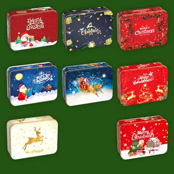 24TK Square Jõulud Kasti Uus Metallist Multii Style Candy Box DIY Kingituse Pakkimine Ehted