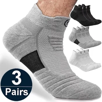 3Pairs/Meeste Sokid Sport Töötab Sokid Paksenenud Puuvillane Rätik Alt Wicking Higi Deodorant Väljas Jalgrattasport Korvpall Sokid