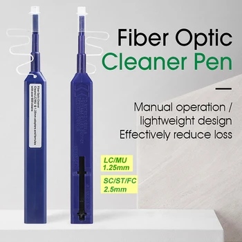 5TK 1,25 mm 2,5 mm LC MU KS FC ST Ühe Kliki kiudoptilised Pen Cleaner Pistikud Adapterid ja Ferrules 800 korda Puhastus
