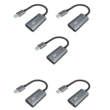 BAAY 5X Video Capture Card USB 3.0 HD Audio Capture Kaardi 4K 60FPS Mängu real-Time Streaming Video Recorder Pildista Seade