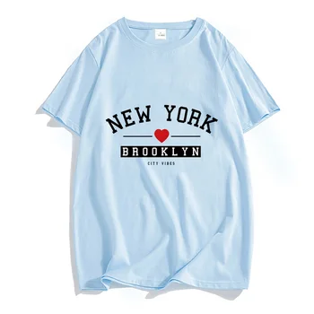 Brooklyn Tähed, Numbrid, T-Särgid, MEESTE Minimalistlik Joon Mugav T-särgid 100% Puuvill Tshirts New York Ilus Mõttes Disain