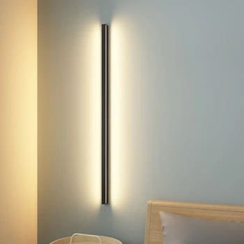 Enimmüüdud pika seina lamp öö lamp magamistuba valgus ribad lihtne sisevalgustus magamistuba line TV diivan taust decor