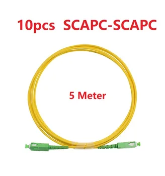 Fiiber Optiline Kaabel SCAPC 10tk 5Meter SC/APC-SC/APC Kiudoptika Sx Core 3.0 mm G652D ühemoodilisi SM Jumper Optic Patch Cord