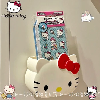 Hello Kitty Anime Seina Prügi Ladustamise Kasti Cartoon Nr Mulgustamiseks Hambahari Omanik Kawaii Ladustamise Rack Armas Plastist Ladustamise Riiul