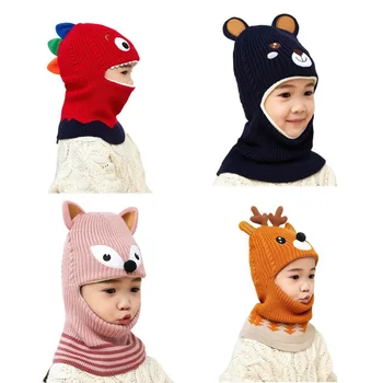 Hot Müük 2 6-Aastane Poiss, Tüdruk Beanie Kaitsta Kaela Multikas Loomade Hingav Talvel Laps Koo Mütsi Lapsed Tüdruku Kõrvaklapp Mütsid
