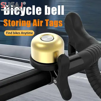 Jalgratta Bell Jaoks AirTag Bike Mount GPS Tracker Veekindel Messing Omanik Peidab AirTag Alusel Bike Bell Anti-Varguse Bike Tarvikud