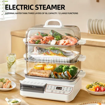 Kolme-kihi Food Steamer Kodumajapidamises kasutatavate Elektriliste Kakuke Steamer Masin Suure Võimsuse Eletrodomesticos De Cozinha Eletricos