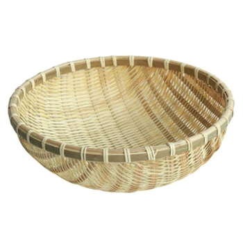 Käsitsi valmistatud Bambusest Kudumise Ring hoiukorv Puu-Roog Rotangist Leiva Korvi, Köök Toidu Piknik Leib hoiukorv