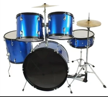 Kõrge Kvaliteediga Drum Kit Muusikariistade Tootja Professional 5 Trummid Komplekt koos Pedaali Taldrikutel Seisab Tabureti ja Pulgad