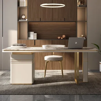 Luksuslik kiltkivi laua lihtne kaasaegne naine boss laua minimalistlik office desk arvuti desk kodu