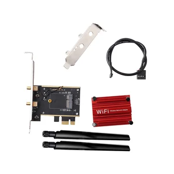 M. 2 PCIE Wifi Traadita Adapter Converter NGFF M. 2, WiFi, Bluetooth Kaart 2X Antenn AX210 AX200 9260 8265