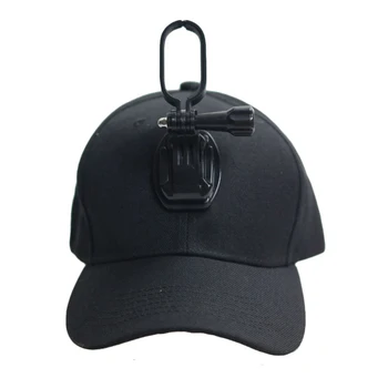 Must Baseball Cap Reguleeritav Päike Müts + kaitseraam 1/4 Adapter Komplekt GoPro 9 8 7 Insta360 Go2 DJI OSMO Tegevus Kaamerad