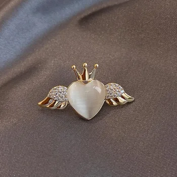 Naiste prossid Angel wing Magus süda luksus sõle suur brändi sõle pin-koodi