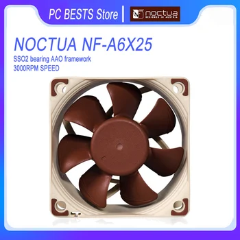 Noctua NF-A6x25 Case Fan 60mm Arvuti Cooles Fänn 5V/12V Intelligentne Temperatuuri Kontroll PROTSESSORI Radiaatori Ventilaator