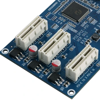 PCI-e Express 3 port Mini 1X Kordaja HUB Ärkaja Adapter Kaardi jaoks