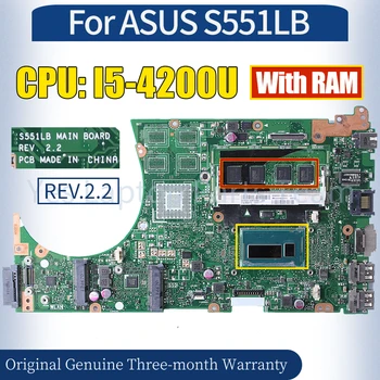 REV.2.2 ASUS S551LB Sülearvuti Emaplaadi SR170 I5-4200U Koos RAM 100％ Testitud Sülearvuti Emaplaadi