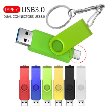 Tüüp-C OTG USB 3.0 Flash Drive 32GB 64GB Pen Drive Smart Telefoni Mälu Mini USB Stick Type - C Dual Double Pistik