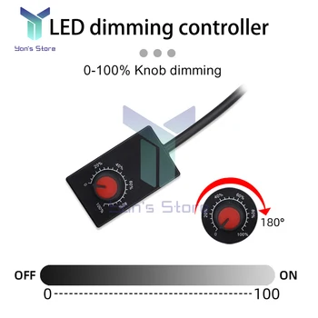 1tk Mini DC 0-10V 1-10V Nupp Dimmer 0-100% Ulatusega Elektrooniline Potentsiomeeter LED Juhitava Kasvab Tuled Power Driver-15-40℃