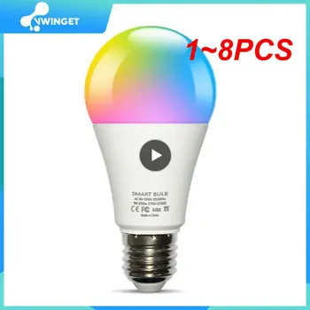 1~8PCS Smart Pirnid E27 Led Lamp Smart Lamp RGB 220V 110V Töötab Tuya Smart Elu APP Smartthings Alexa Hub