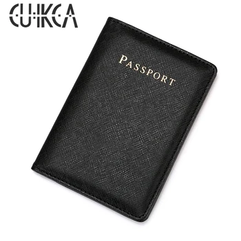 CUIKCA Pass Paketi Katab Risti-koorunud Muster PU Nahast Rahakott, ID-Kaart Juhtudel Valdaja Reisida Passi Kott Õhu Pileti Omanik