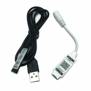 DC5-24V USB/DC Mini Bluetooth-smart-phone ' i juhtmeta kontrolli 3528 5050 RGB LED riba, kontroller