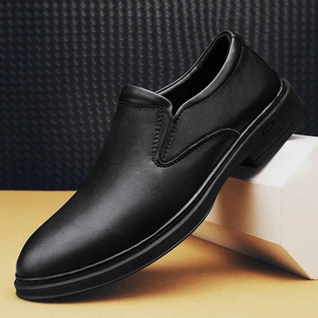 Pluss suurus nahast kingad meeste ametliku äri pulmas peigmees kingad veekindel meeste Briti spordi-vabaaja jalga lai meeste kingad