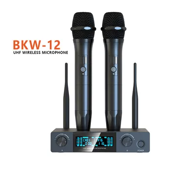 Professionaalne Dual Channel UHF Traadita Mikrofon Karaoke Süsteemi Mic Pihuarvutite Dünaamiline Mikrofon Süsteemi jõulupidu