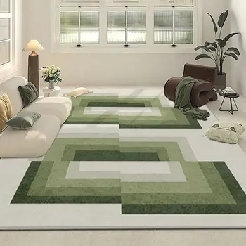 Põhjamaade elutoa vaip täielikult kaetud rohelise osakonna jahutus magamistoas voodi tekk kodu-non-slip matt crystal velvet vaip