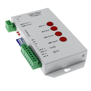 RGB LED Kontroller T1000S SD-Kaardi 2048Pixels Töötleja WS2801 WS2811 WS2812B SK6812 LPD6803 DC5-24V