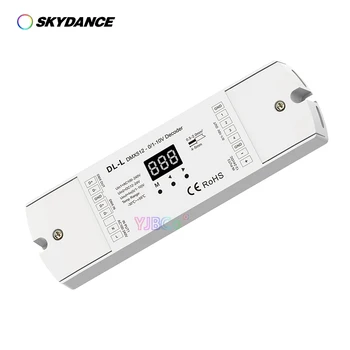 Skydance 4 Channel DMX512 1-10V /0-10V Converter;12V-24VDC / 100-240VAC Sisend;4CH DMX RDM Numbriline näidik Signaali Digiboksi DL-L