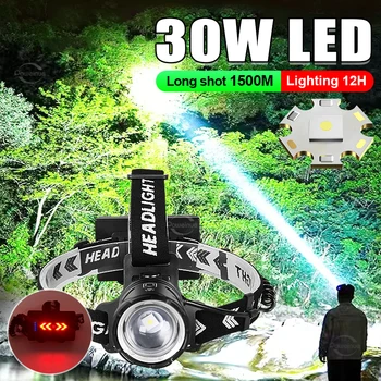 Super Ere LED Esilatern Suure Võimsusega USB Laetav Peaga paigaldatud Laterna Veekindel Esitulede Sobivaid Telkimis-ja Jahindus Kalapüük