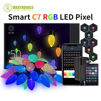 Uus Smart C7 RGB LED Pixel Mooduleid Veekindel Maasika Valgus String DIY Bluetooth APP/ Remote Control Väljas Aed Decor