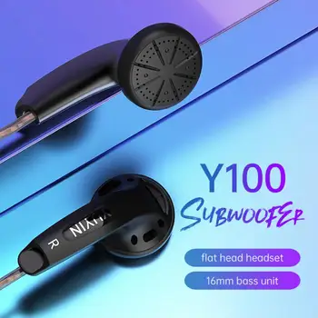 YD30 3,5 mm HIFI Muusika Traadiga Earbud 15,4 mm Dünaamiline Mikrofon Kõrvaklapid Vido Classic Raske Bass Korter Peas Kõrvaklapid